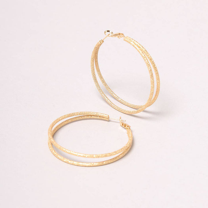 14K Gold-Dipped Metal Omega Earring