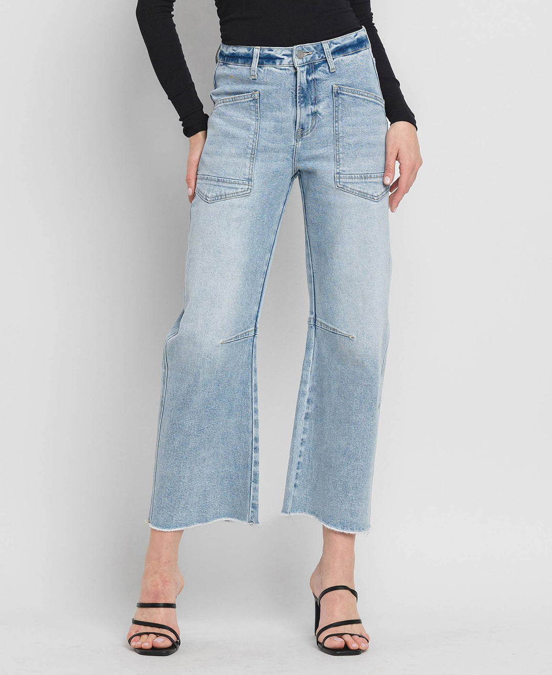 RESTOCK Super High Rise Barrel Denim Jeans