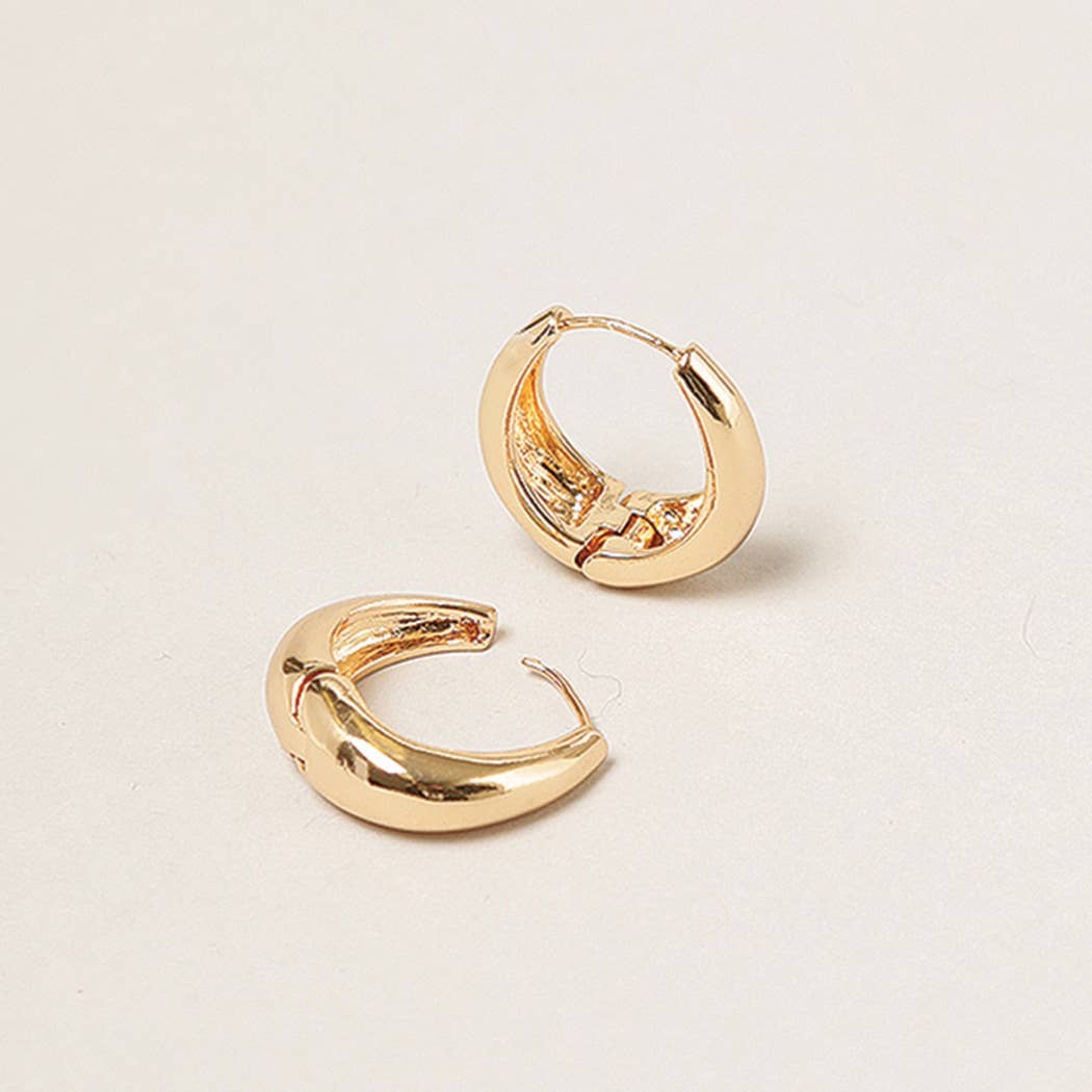 S-14K Gold Dipped Chunky Hoop Earrings