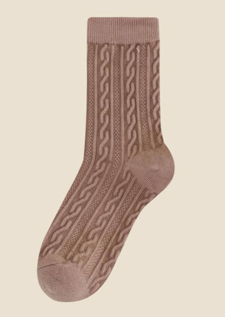 Winter Cashmere Socks in  Light Coffee