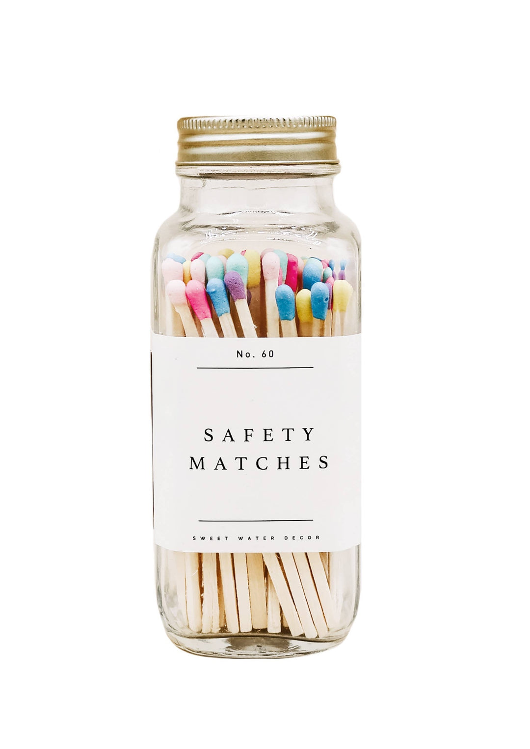 CLEARANCE FINAL SALE Safety Matches - Multicolor Rainbow - 60 Count, 3.75"
